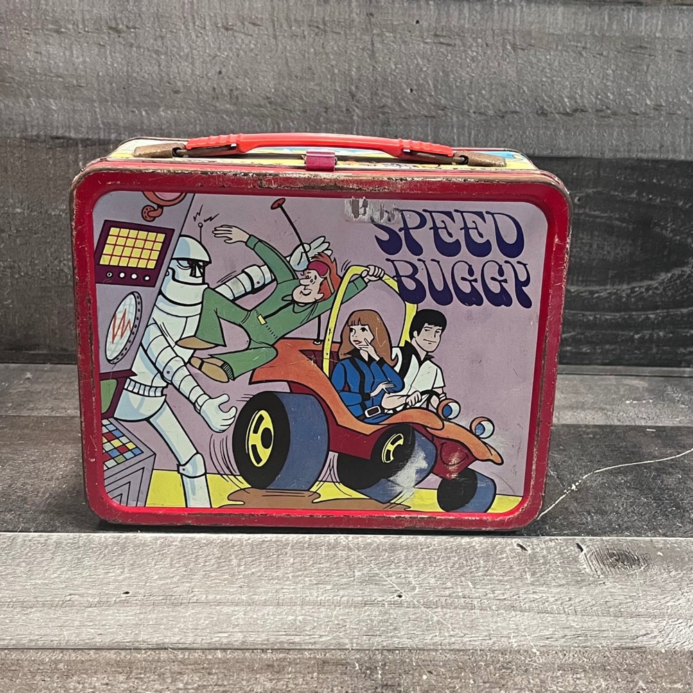 Vintage 1973 Speed Buggy Metal Lunch Box Hanna Barbera King-Seeley Thermos Co